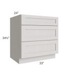 Midtown Light Grey Shaker 33" Drawer Base Cabinet