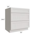Salem Light Grey 33" Drawer Base Cabinet