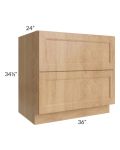 Tuscan Timber 36" 2-Drawer Base Cabinet