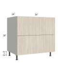 Milan Natural 36" 2-Drawer Base Cabinet