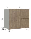 Milan Pecan 36" 2-Drawer Base Cabinet