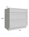 Tuscan Painted Grey 36" Drawer Base Cabinet