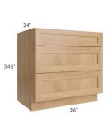 Midtown Timber Shaker 36" Drawer Base Cabinet