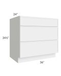 Portland White 36" Drawer Base Cabinet 