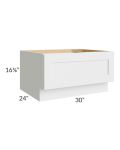 Midtown White Shaker 30" Drawer Bench Seat