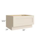 Midtown Cream Shaker 30" Drawer Bench Seat