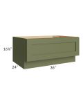 Midtown Hunter Green Shaker 36" Drawer Bench Seat