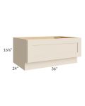 Midtown Cream Shaker 36" Drawer Bench Seat