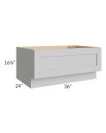 Midtown Painted Grey Shaker 36" Drawer Bench Seat