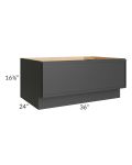 Vienna Black 36" Drawer Bench Seat