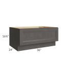 Salem Dark Grey 36" Drawer Bench Seat