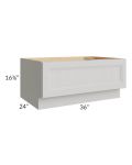 Salem Light Grey 36" Drawer Bench Seat