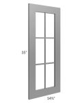 Stratton Light Grey Shaker 24x36 Diagonal Corner Mullion Door (cabinet not included) - Out of stock through April