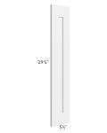 Midtown White Shaker 48 x 120 Back Panel (3/4" Thick)