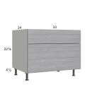 Euro Grey 33" 2-Drawer Desk Base Cabinet