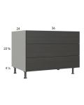 Euro Cafe 36" 3-Drawer Desk Base Cabinet