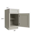 Kingston Pearl Grey Shaker 18" Base Cabinet 