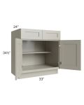 Kingston Pearl Grey Shaker 33" Base Cabinet