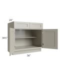 Kingston Pearl Grey Shaker 36" Base Cabinet