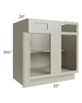 Kingston Pearl Grey Shaker 33" Blind Corner Base Cabinet