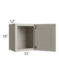 Kingston Pearl Grey Shaker 15x18 Wall Cabinet