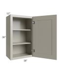 Kingston Pearl Grey Shaker 18x30 Wall Cabinet