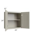 Kingston Pearl Grey Shaker 24x24 Wall Cabinet 