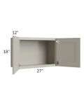 Kingston Pearl Grey Shaker 27x18 Wall Cabinet