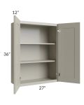 Kingston Pearl Grey Shaker 27x36 Wall Cabinet - Out of stock through April