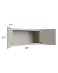 Kingston Pearl Grey Shaker 30x15 Wall Cabinet