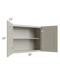 Kingston Pearl Grey Shaker 30x24 Wall Cabinet