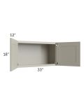 Kingston Pearl Grey Shaker 33x18 Wall Cabinet