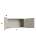Kingston Pearl Grey Shaker 36x18 Wall Cabinet