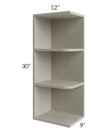 Kingston Pearl Grey Shaker 9x30 Wall End Shelf Cabinet