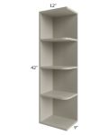 Kingston Pearl Grey Shaker 9x42 Wall End Shelf Cabinet