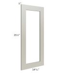 Kingston Pearl Grey Shaker 15x36 Glass Door Only