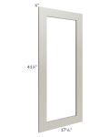 Kingston Pearl Grey Shaker 18x42 Glass Door Only