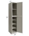 Kingston Pearl Grey Shaker 18x96x27 Wall Pantry Cabinet