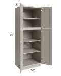 Kingston Pearl Grey Shaker 30x84x27 Wall Pantry Cabinet