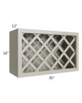 Kingston Pearl Grey Shaker 30x18 Wine Rack Cabinet - Out of stock through April