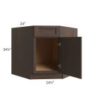 Tuscan Kona Brown 36" Diagonal Corner Sink Base