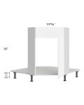 Milan White Matte 36" Diagonal Corner Sink Front