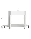 Milan White Matte 42" Diagonal Corner Sink Front