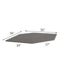 Midtown Dark Grey Shaker 36" Diagonal Corner Sink Front Floor