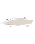 36" Diagonal Corner Sink Front Floor