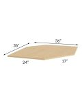 Midtown Mocha Shaker 36" Diagonal Corner Sink Front Floor