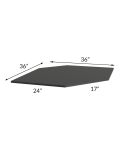 Midtown Black Shaker 36" Diagonal Corner Sink Front Floor