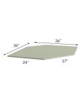 Midtown Pistachio Green Shaker 36" Diagonal Corner Sink Front Floor