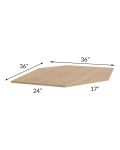 Vienna Timber 36" Diagonal Corner Sink Front Floor
