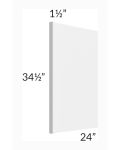Belfast White 1-1/2" Appliance End Panel